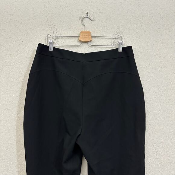 ANTHROPOLOGIE EXQUISE Trouser Pants Black HR Straight Leg Preppy NWT - Picture 6 of 16